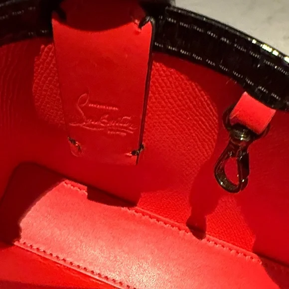 Christian Louboutin Black and Red Women's Handbag - Picture 12 of 14